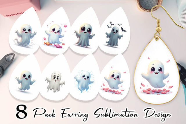 Earring Ghostly Twists Sublimation artnoy 