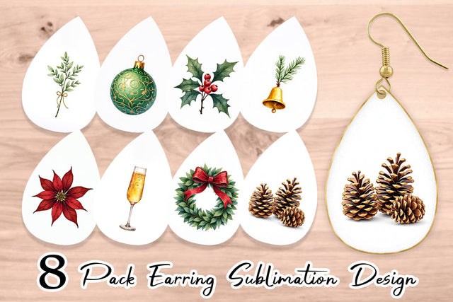 Earring Gilded Evergreen Sublimation artnoy 
