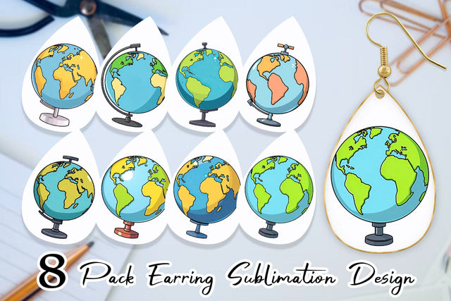 Earring Globe Sublimation artnoy 