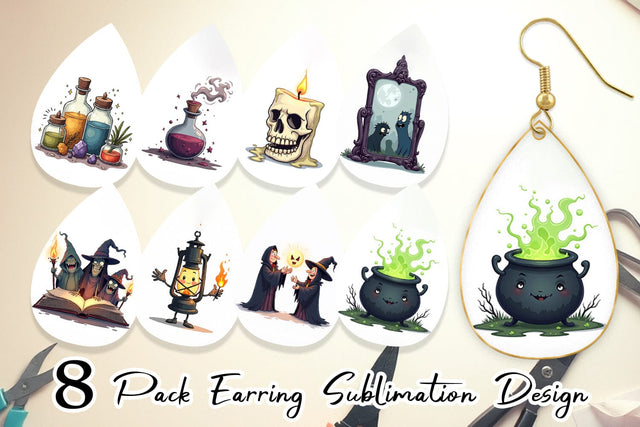Earring Gothic Halloween Miscellaneous Sublimation artnoy 