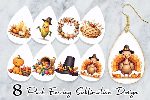 Earring Grateful Gathering Sublimation artnoy 