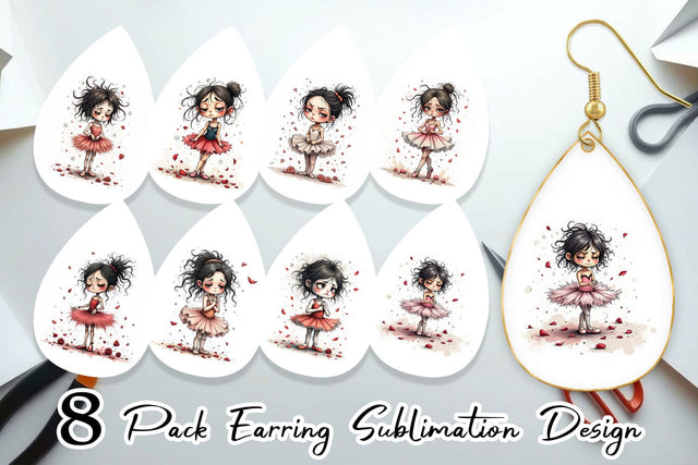 Earring Grumpy Ballerina Chaos Sublimation artnoy 