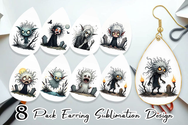 Earring Grumpy Banshee Sublimation artnoy 