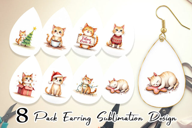 Earring Grumpy Cats Sublimation artnoy 
