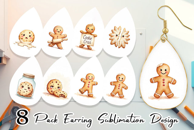 Earring Grumpy Cookies Sublimation artnoy 