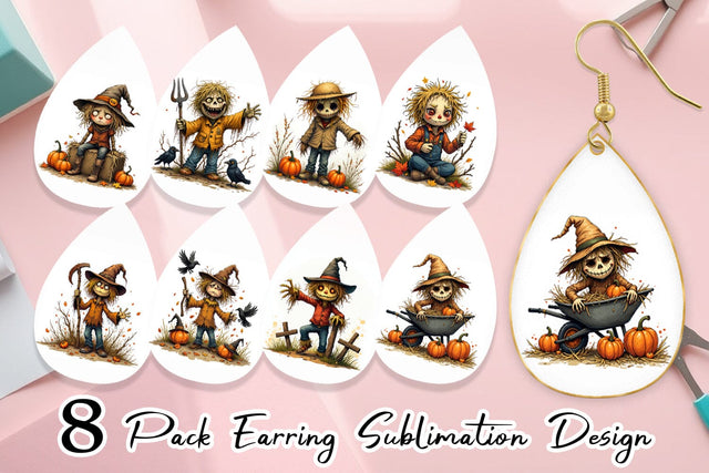 Earring Grumpy Scarecrow Sublimation artnoy 