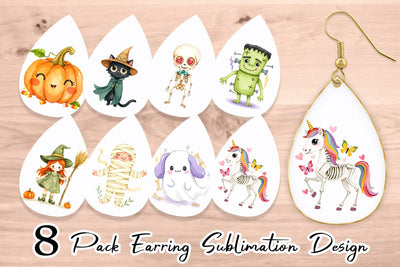 Earring Halloween Characters Sublimation artnoy 