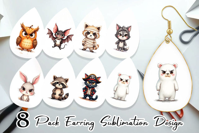 Earring Halloween Critters Sublimation artnoy 