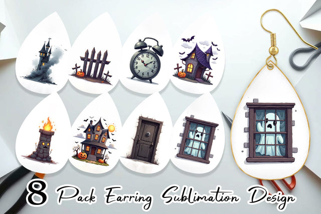 Earring Haunted Elements Sublimation artnoy 