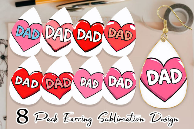 Earring Heart Sublimation artnoy 