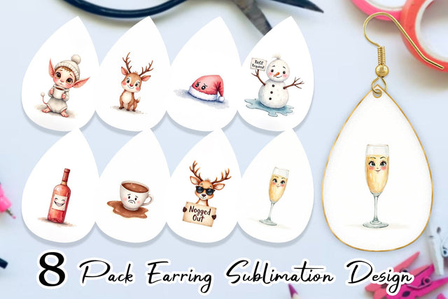 Earring Holiday Hangover Sublimation artnoy 