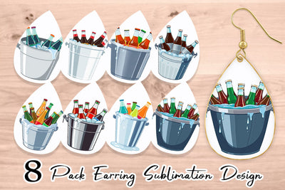 Earring Ice Bucket Sublimation artnoy 