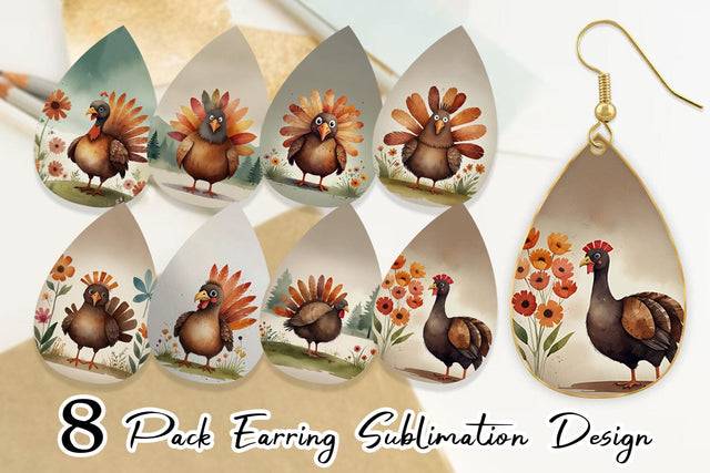 Earring Illustration Turkey Sublimation artnoy 