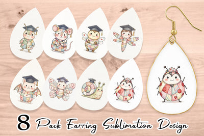 Earring Innocent Garden Graduate Patchwork Sublimation artnoy 
