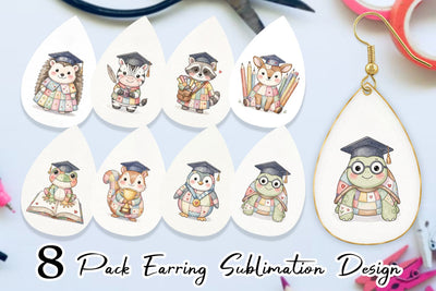 Earring Innocent Scholarly Success Patchwork Sublimation artnoy 