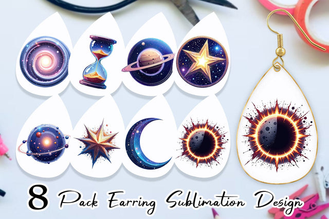 Earring Interstellar Icons Sublimation artnoy 