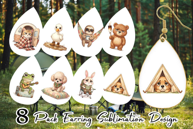 Earring Introverted Glamping Animal SVG artnoy 