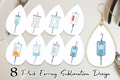 Earring IV Drip Sublimation artnoy 