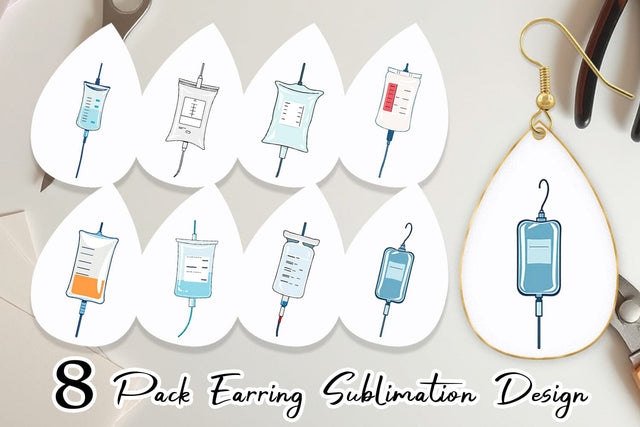 Earring IV Drip Sublimation artnoy 