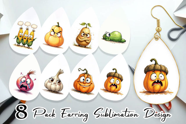 Earring Judgmental Vegetables Sublimation artnoy 