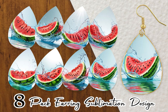 Earring Juicy Watermelon Sublimation artnoy 