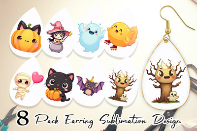 Earring Kawaii Creepy Club Sublimation artnoy 