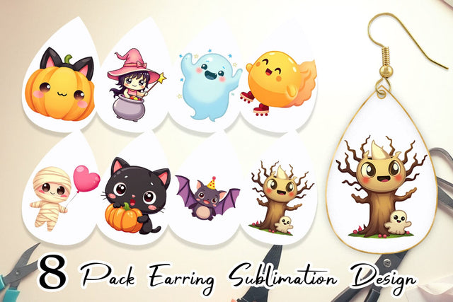 Earring Kawaii Creepy Club Sublimation artnoy 