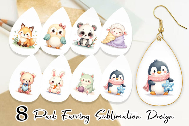Earring Kawaii Plush Dolls Sublimation artnoy 
