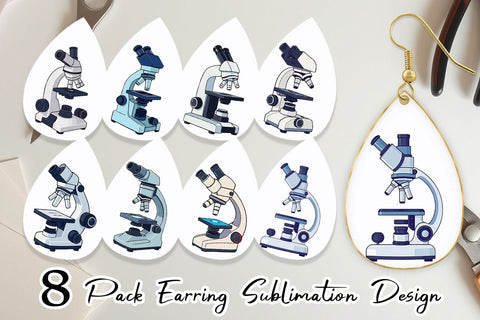 Earring Lab Microscope Sublimation artnoy 