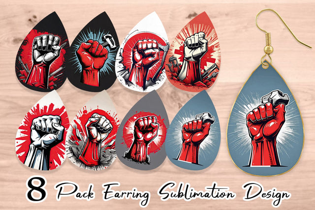 Earring Labor Day Illustration Sublimation artnoy 