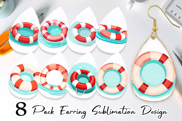 Earring Lifebuoy Sublimation artnoy 