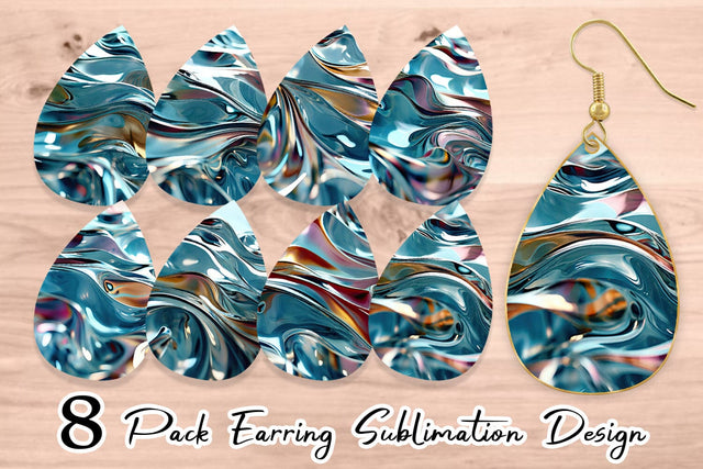 Earring Liquid Metal Flow Sublimation artnoy 