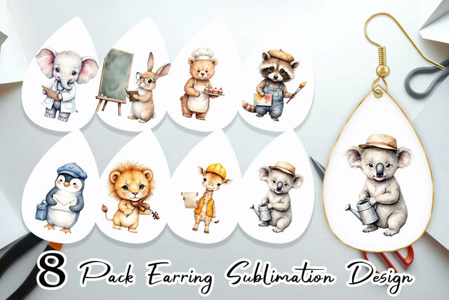 Earring Little Animal Jobs Sublimation artnoy 
