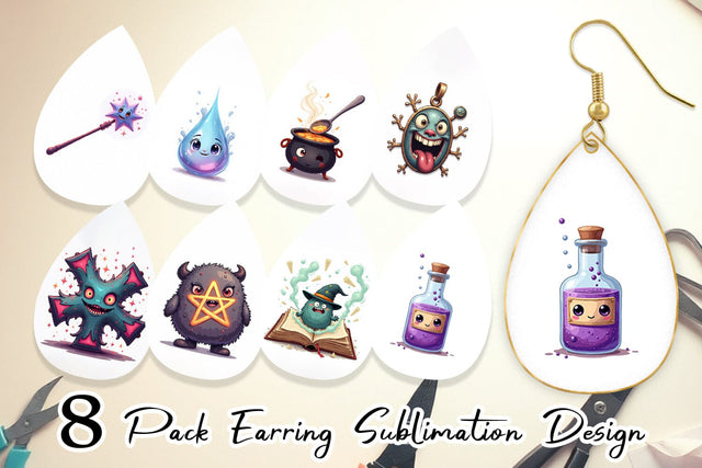 Earring Magic Potions Sublimation artnoy 