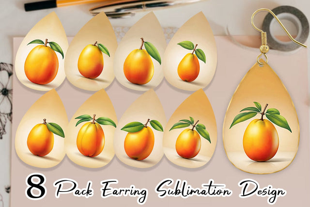 Earring Mango Fruit Sublimation artnoy 