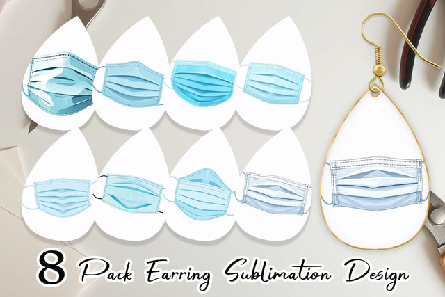 Earring Medical Mask Sublimation artnoy 