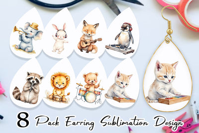 Earring Melody Baby Beats Sublimation artnoy 