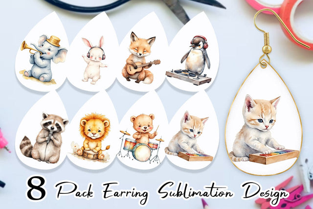 Earring Melody Baby Beats Sublimation artnoy 