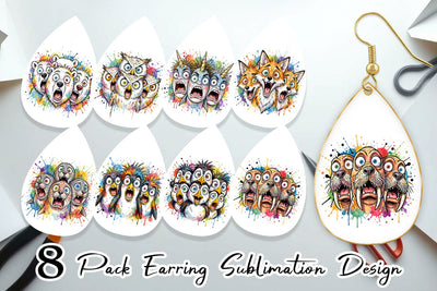 Earring Melting Arctic Animals Heatwave Sublimation artnoy 