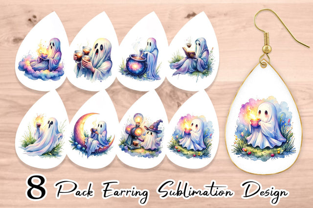 Earring Midnight Espresso Magic Art Sublimation artnoy 