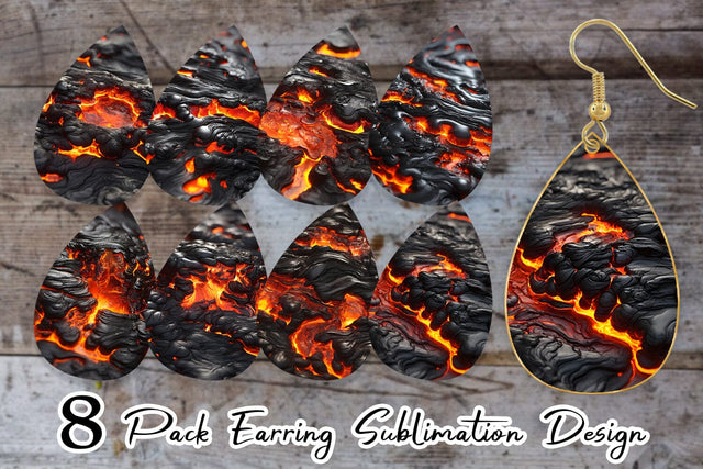 Earring Molten Lava Sublimation artnoy 