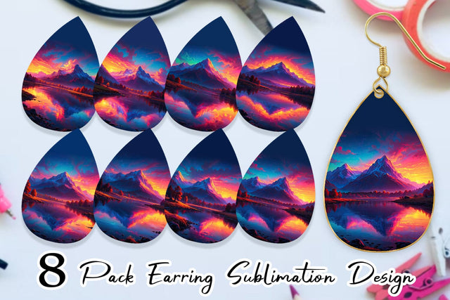 Earring Mountains and Lake Sublimation artnoy 