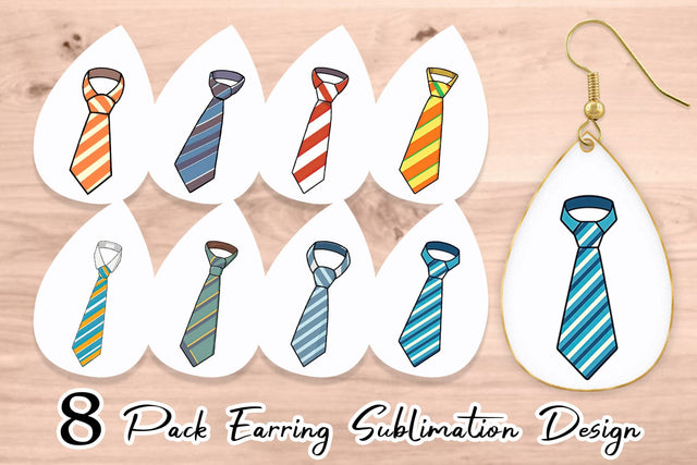 Earring Necktie Sublimation artnoy 