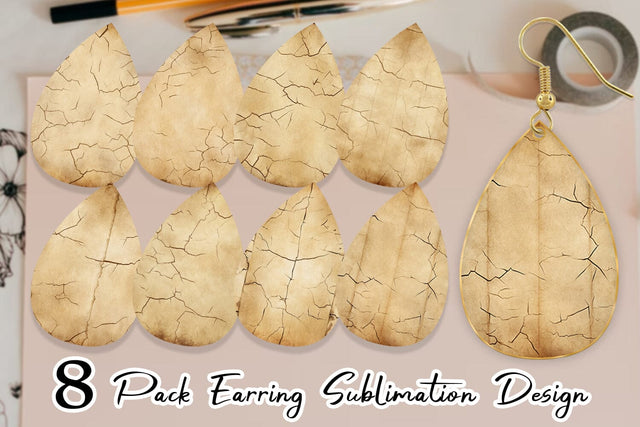 Earring Old Paper Sublimation artnoy 