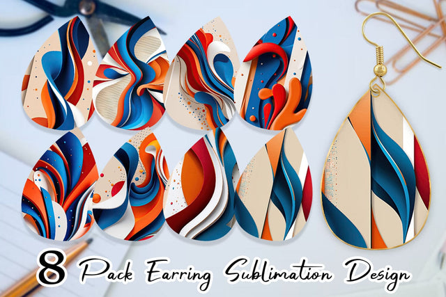 Earring Organic Flow Sublimation artnoy 