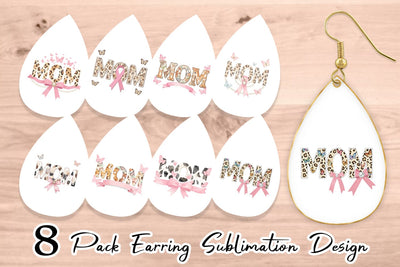 Earring Ornate Garden MOM Watercolor Sublimation artnoy 