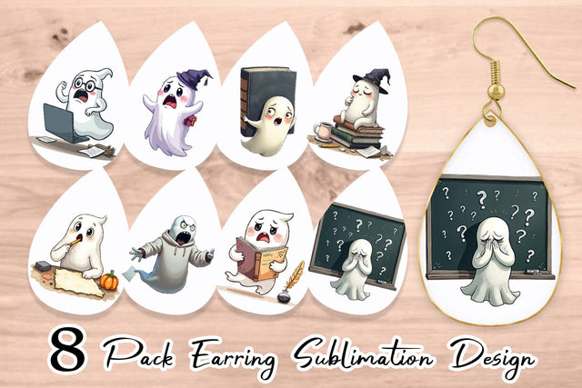 Earring Overthinking Ghost Sublimation artnoy 