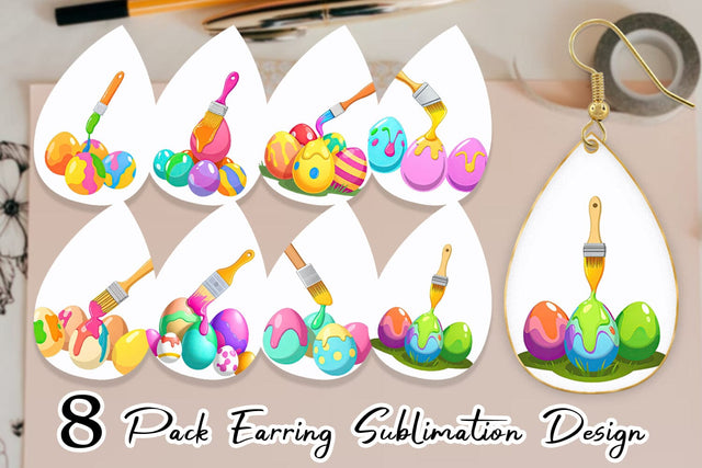 Earring Paintbrush Sublimation artnoy 