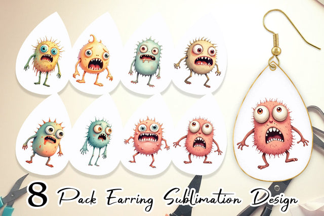 Earring Panic Monster Sublimation artnoy 