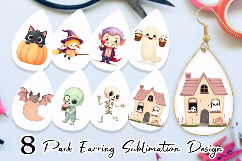Earring Pastel Spook Parade Sublimation artnoy 